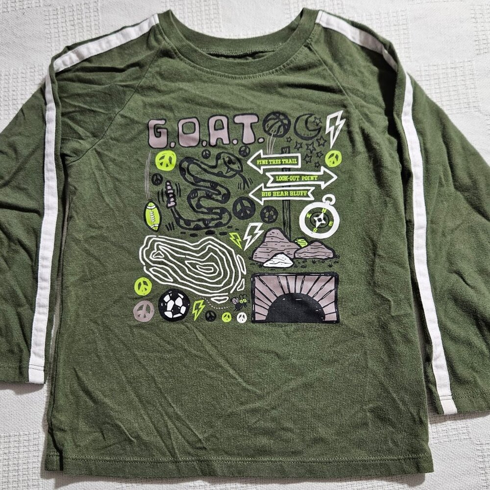 Boys Garanimals Green Long sleeve Graphic Tshirt Size 5T
